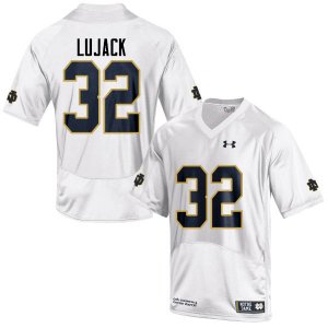 Notre Dame Fighting Irish Men's Johnny Lujack #32 White Under Armour Authentic Stitched College NCAA Football Jersey ALW1299JH